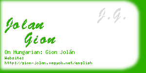 jolan gion business card